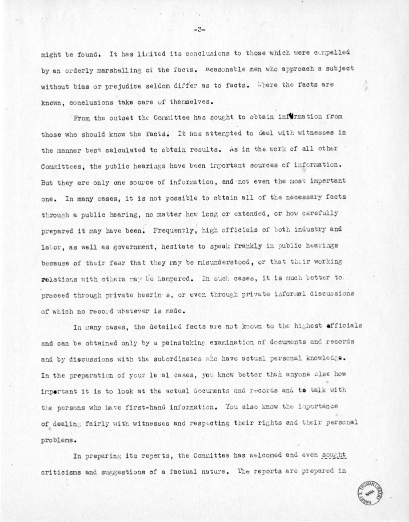 Speech of Senator Harry S. Truman at Before the Brooklyn Chamber of Commerce at Brooklyn, New York