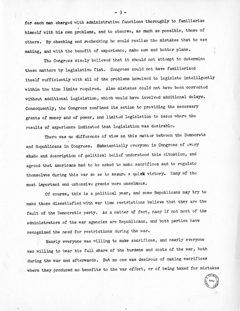 Speech of Senator Harry S. Truman Before the Meeting of the National Association of Accident and Health Underwriters at St. Louis, Missouri