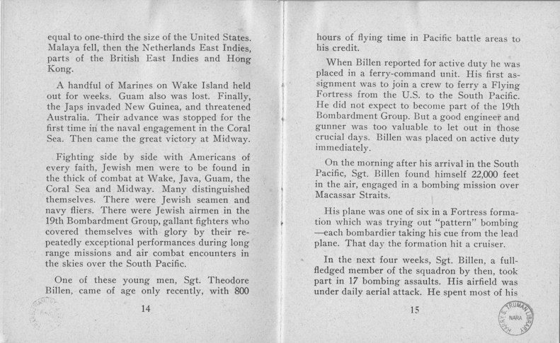 Booklet, Jewish Information Series No. 3, "In Freedom's Cause"