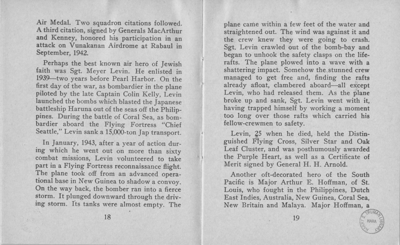 Booklet, Jewish Information Series No. 3, "In Freedom's Cause"