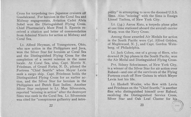 Booklet, Jewish Information Series No. 3, "In Freedom's Cause"