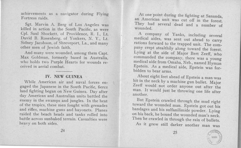 Booklet, Jewish Information Series No. 3, "In Freedom's Cause"