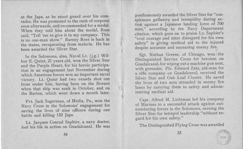 Booklet, Jewish Information Series No. 3, "In Freedom's Cause"