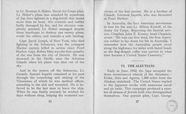 Booklet, Jewish Information Series No. 3, "In Freedom's Cause"