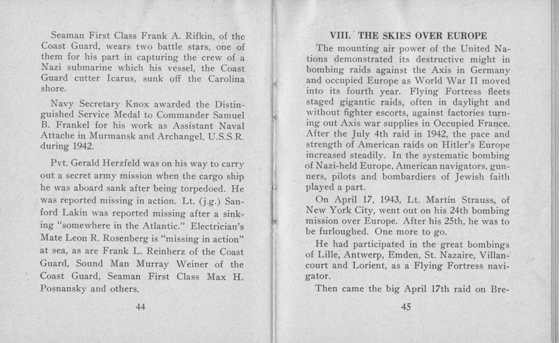 Booklet, Jewish Information Series No. 3, "In Freedom's Cause"