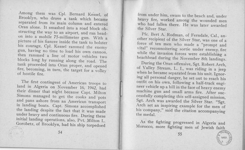 Booklet, Jewish Information Series No. 3, "In Freedom's Cause"