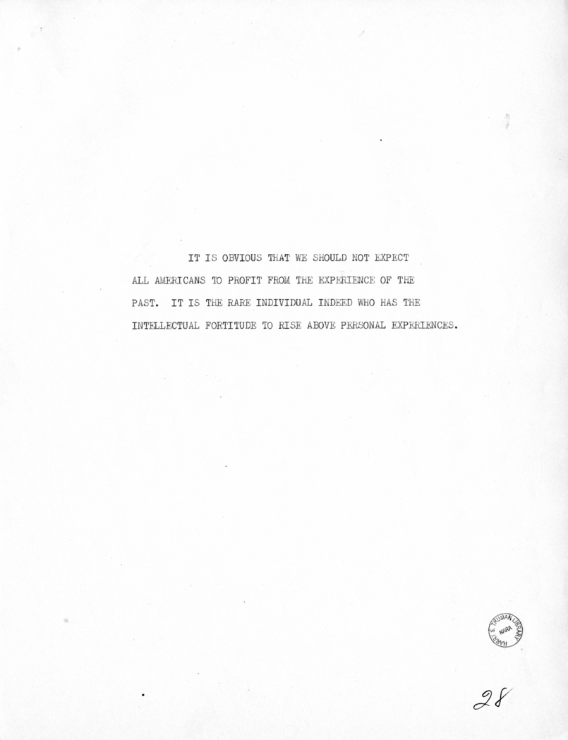 Reading Copy of Speech of Vice President Harry S. Truman in Baltimore, Maryland