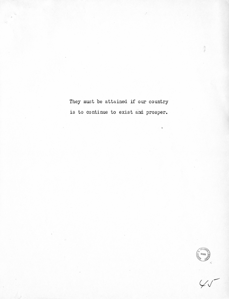 Reading Copy of Speech of Vice President Harry S. Truman in Baltimore, Maryland
