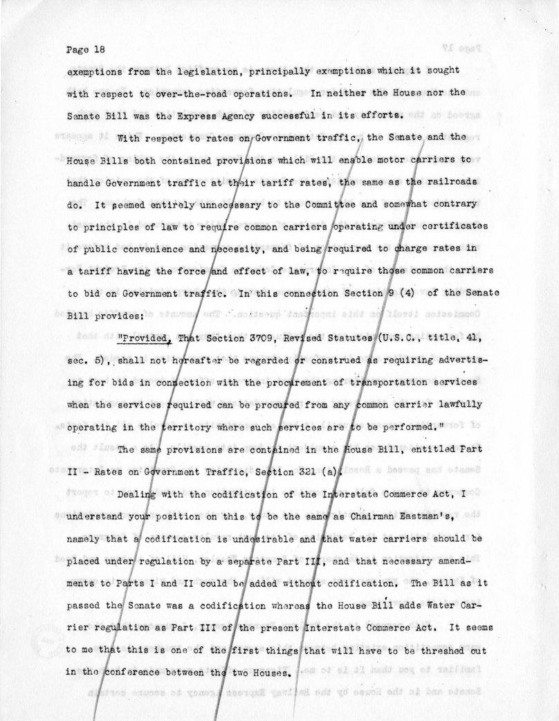 Draft Speech of Senator Harry S. Truman at New York City, New York