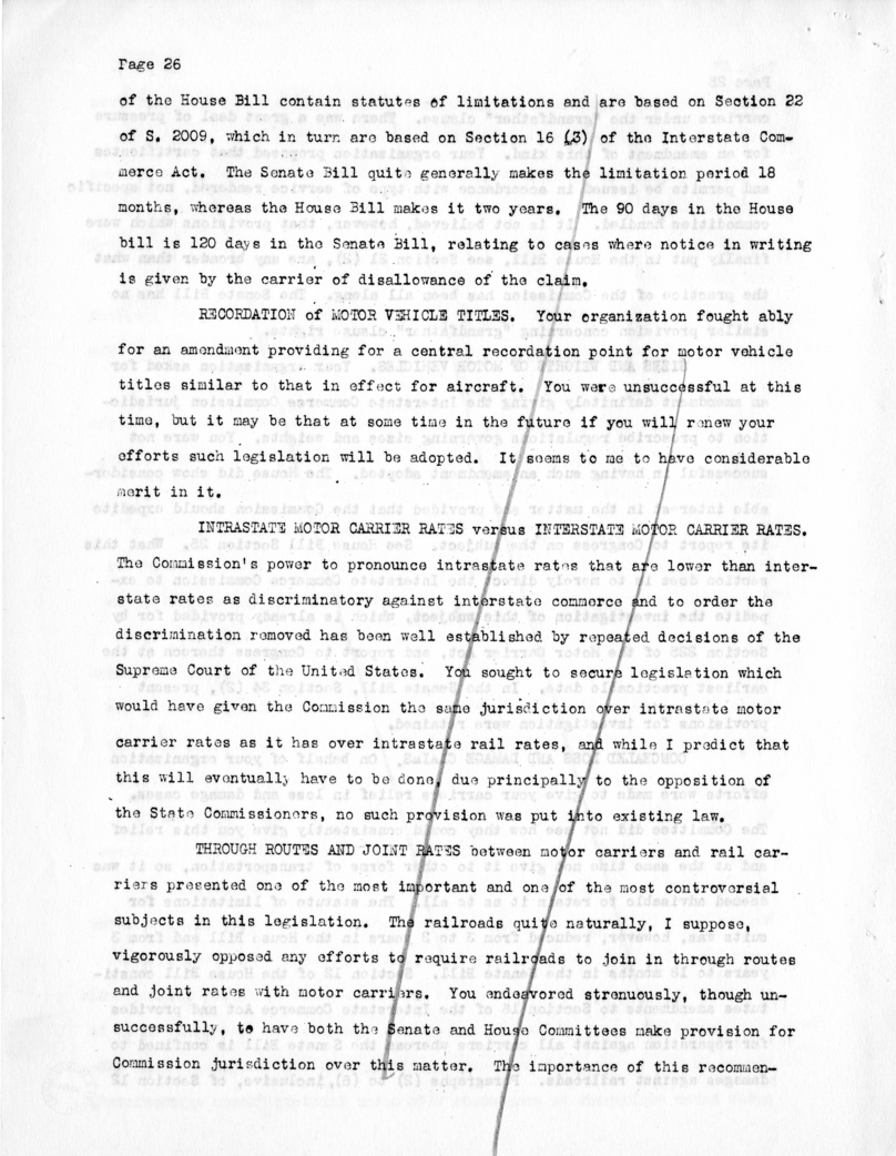 Draft Speech of Senator Harry S. Truman at New York City, New York