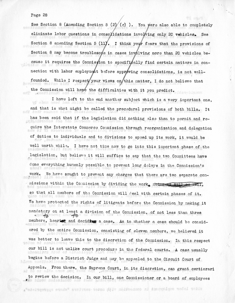 Draft Speech of Senator Harry S. Truman at New York City, New York