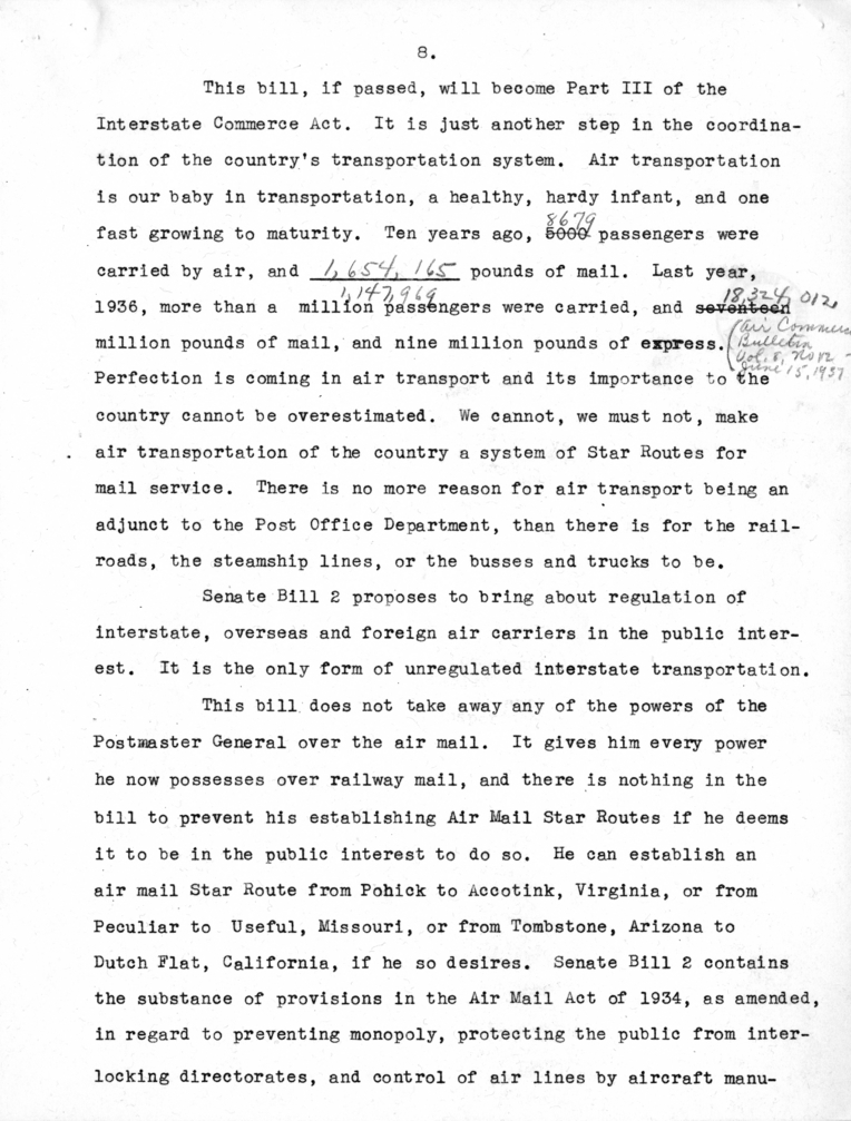 Draft Speech of Senator Harry S. Truman
