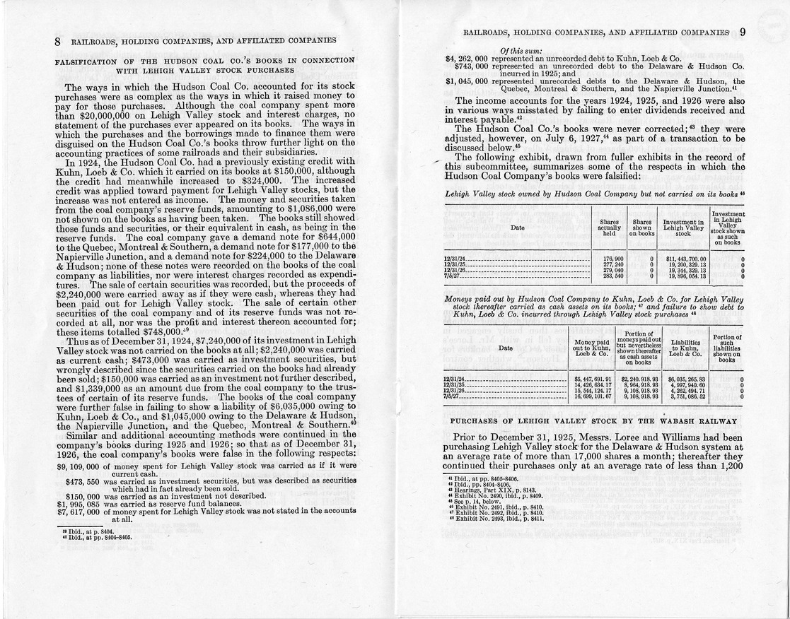 Additional Report of the Committee on Interstate Commerce Pursuant to S. Res. 71 (74th Congress) - Delaware & Hudson System-Purchases of Lehigh Valley and Wabash Stocks