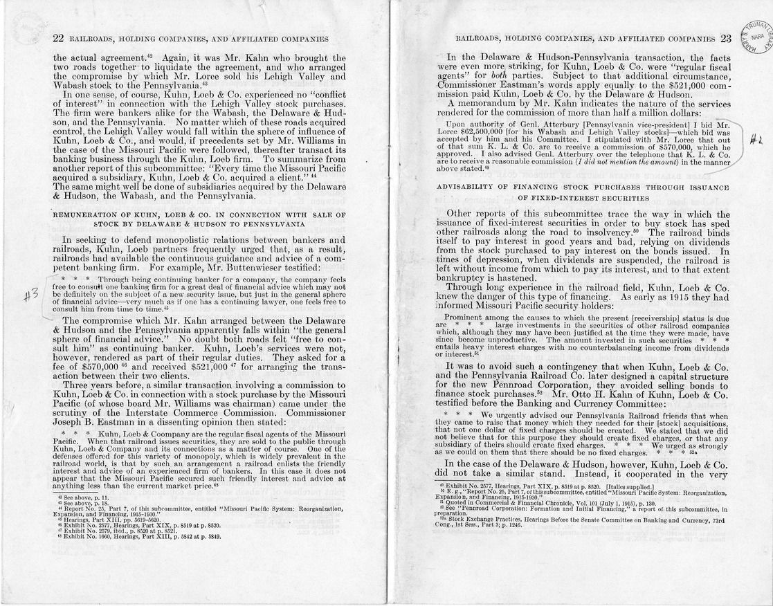 Additional Report of the Committee on Interstate Commerce Pursuant to S. Res. 71 (74th Congress) - Delaware & Hudson System-Purchases of Lehigh Valley and Wabash Stocks