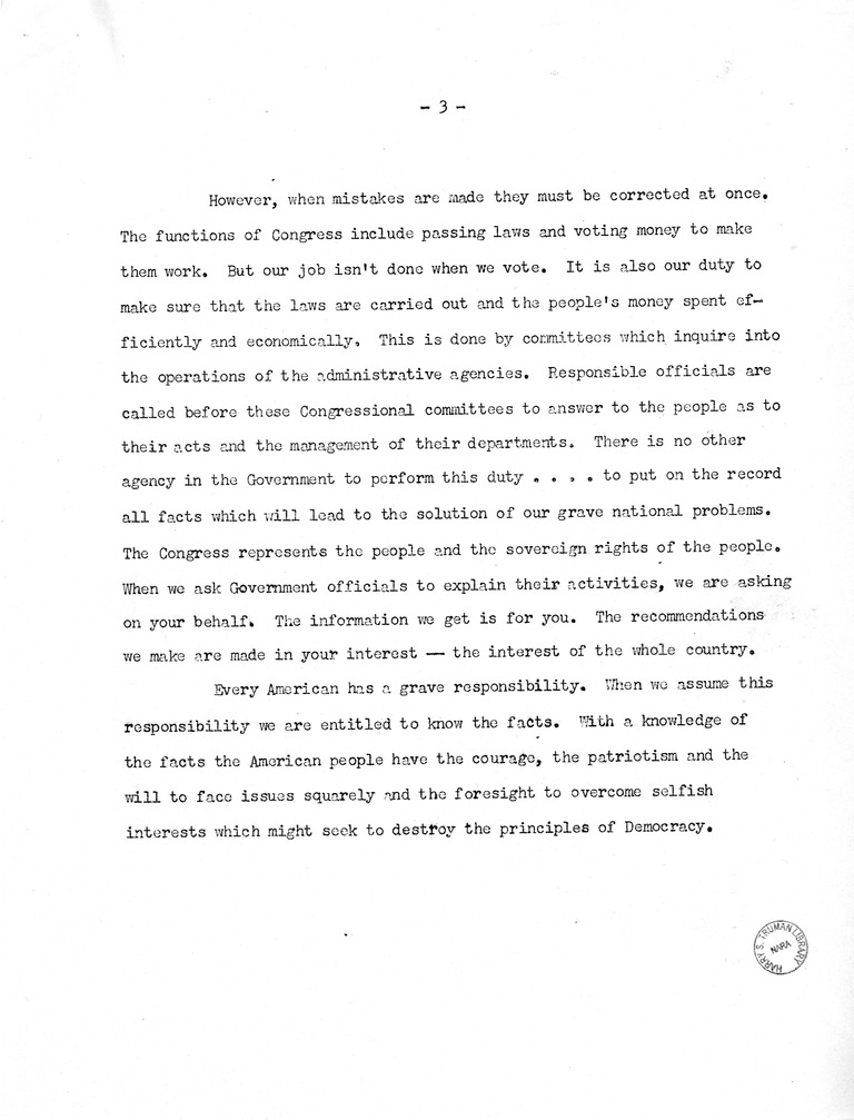 Speech of Senator Harry S. Truman at Lexington, Missouri