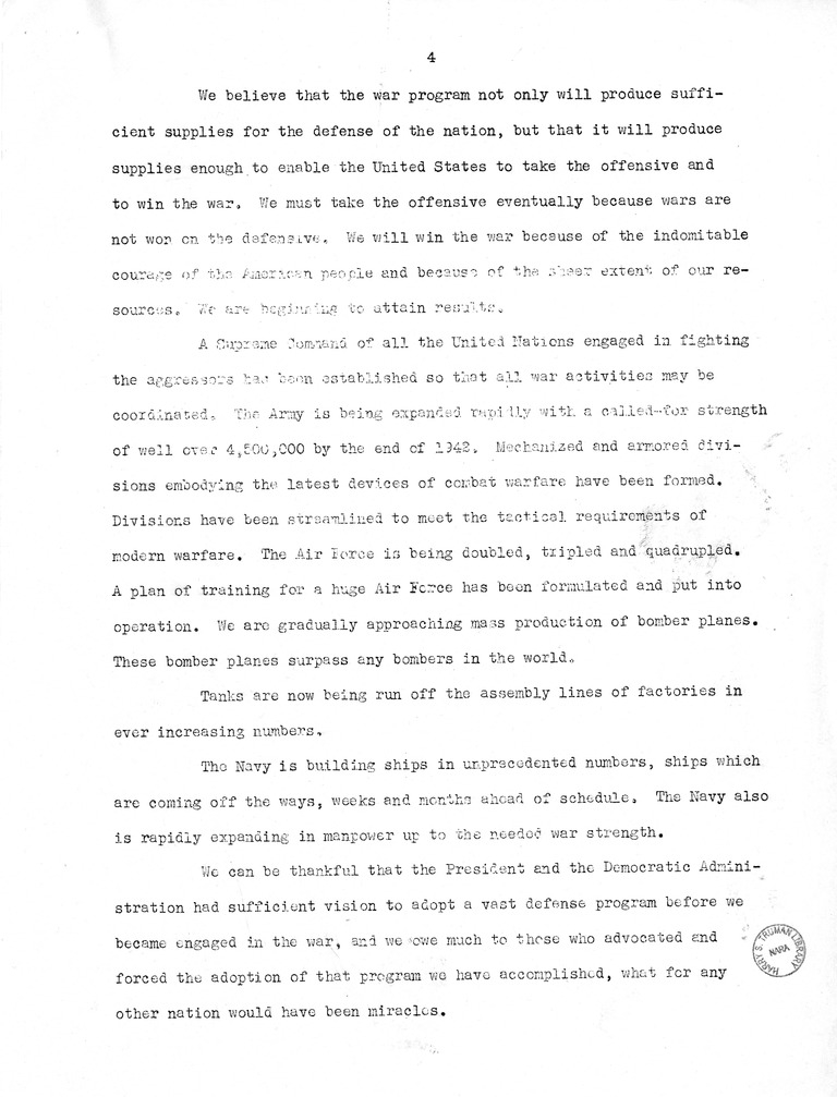 Speech of Senator Harry S. Truman at Lexington, Missouri
