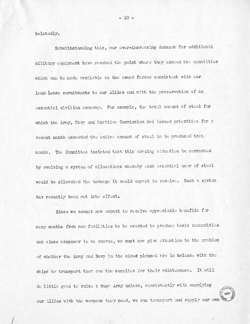 Speech of Senator Harry S. Truman Before the Massachusetts Federation of Taxpayers Associations at Boston, Massachusetts