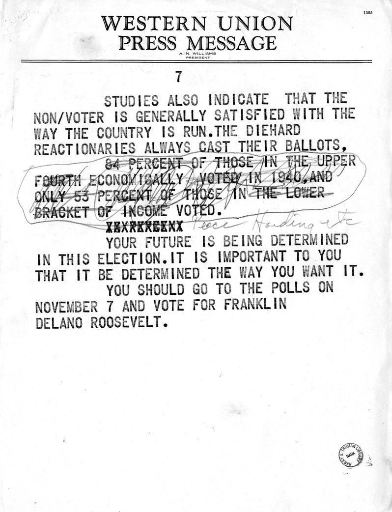 Campaign Speech of Vice Presidential Candidate Harry S. Truman in Butte, Montana