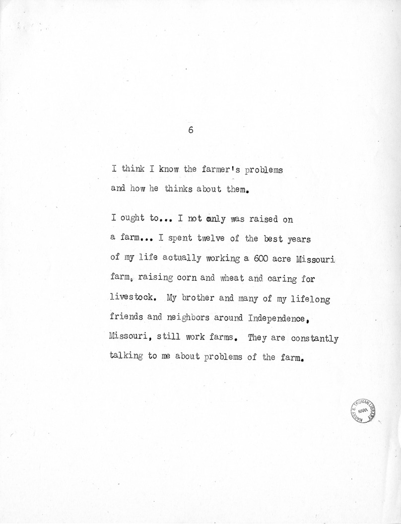Speech of Senator Harry S. Truman at the American Legion National Convention in Chicago, Illinois