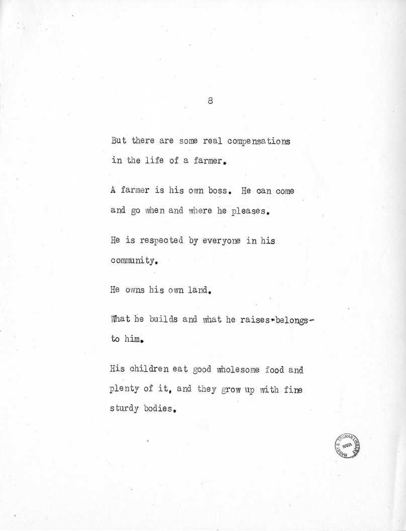 Speech of Senator Harry S. Truman at the American Legion National Convention in Chicago, Illinois