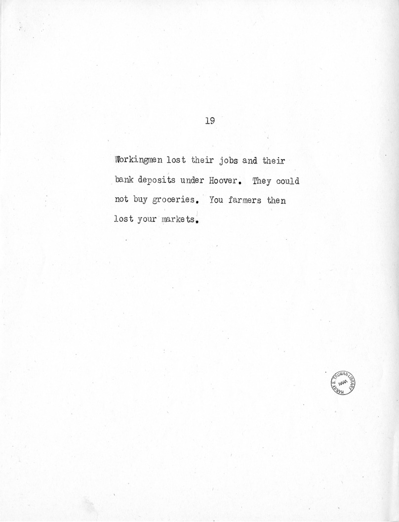 Speech of Senator Harry S. Truman at the American Legion National Convention in Chicago, Illinois