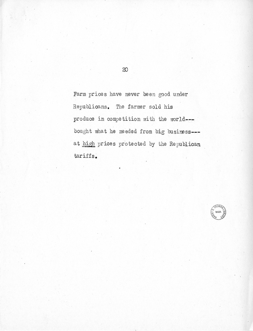 Speech of Senator Harry S. Truman at the American Legion National Convention in Chicago, Illinois