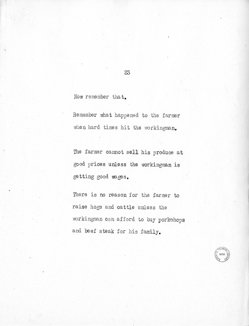 Speech of Senator Harry S. Truman at the American Legion National Convention in Chicago, Illinois