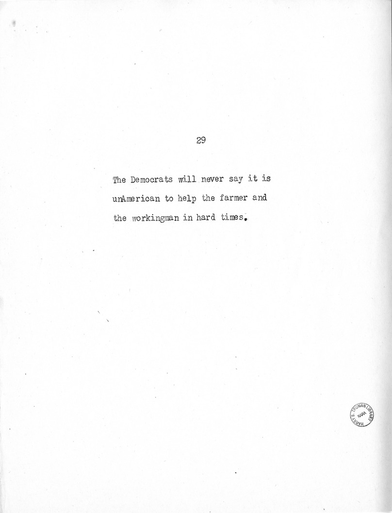 Speech of Senator Harry S. Truman at the American Legion National Convention in Chicago, Illinois