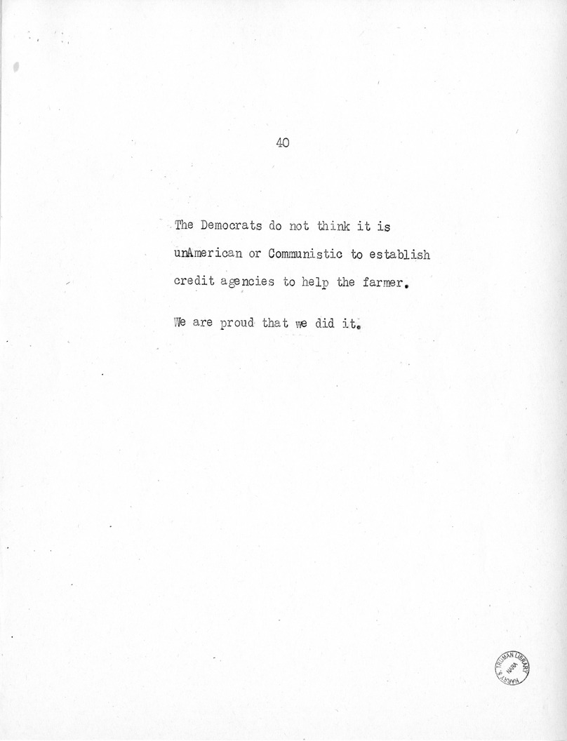 Speech of Senator Harry S. Truman at the American Legion National Convention in Chicago, Illinois