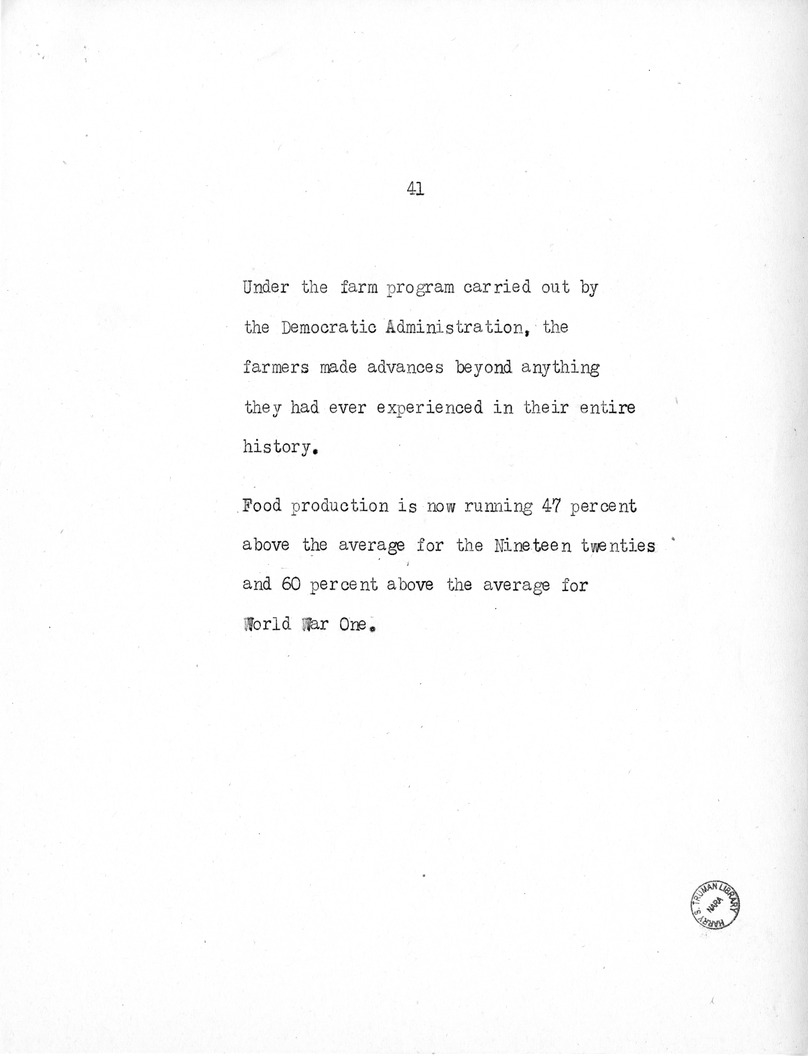 Speech of Senator Harry S. Truman at the American Legion National Convention in Chicago, Illinois