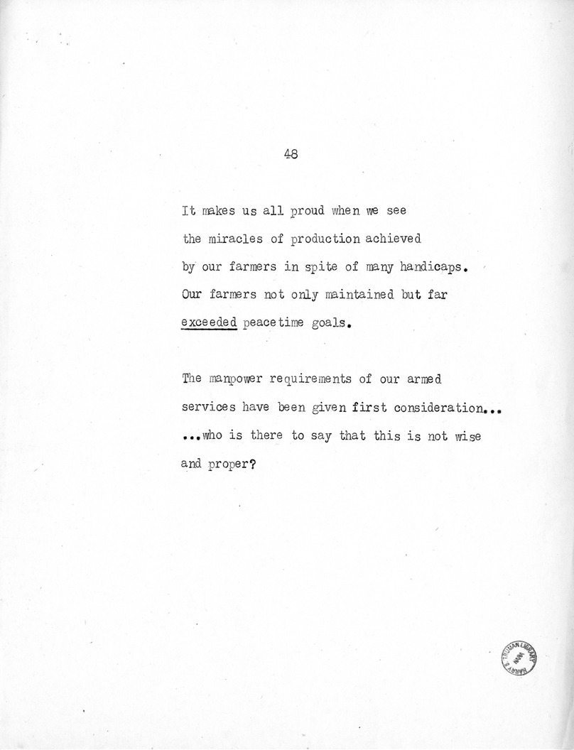 Speech of Senator Harry S. Truman at the American Legion National Convention in Chicago, Illinois