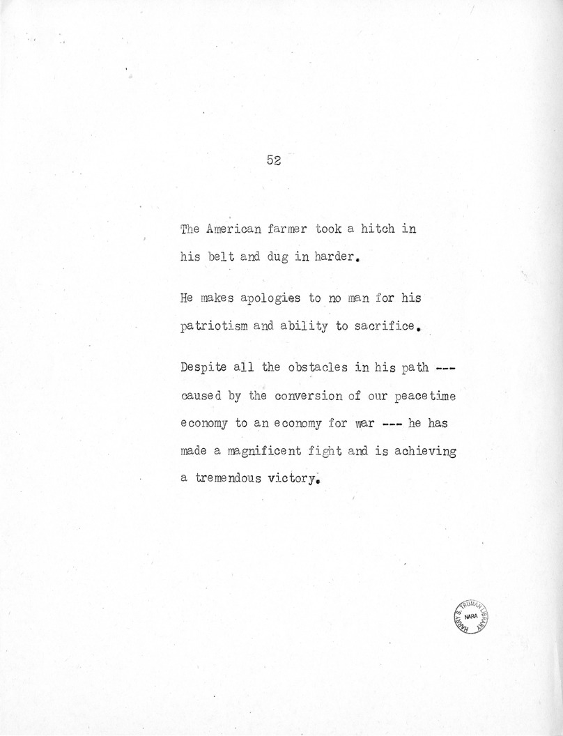 Speech of Senator Harry S. Truman at the American Legion National Convention in Chicago, Illinois