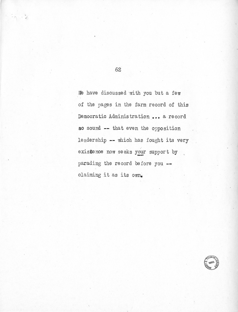 Speech of Senator Harry S. Truman at the American Legion National Convention in Chicago, Illinois