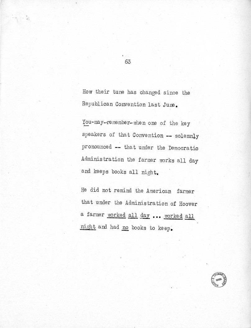 Speech of Senator Harry S. Truman at the American Legion National Convention in Chicago, Illinois