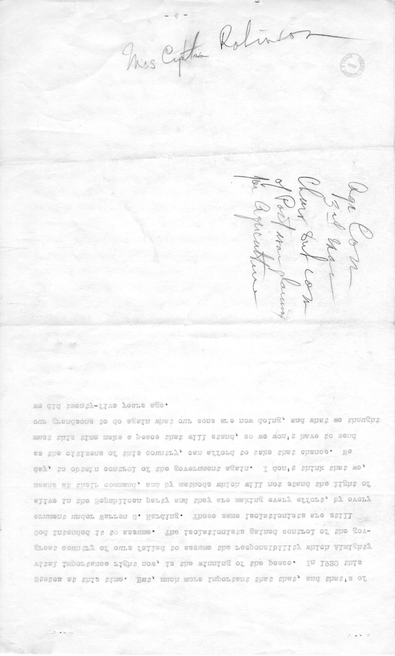 Outline of Remarks of Senator Harry S. Truman at Caruthersville, Missouri