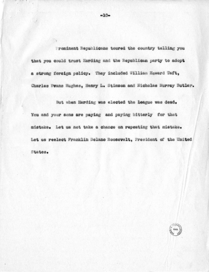 Speech of Senator Harry S. Truman, Democratic Candidate for Vice President, in Minnesota