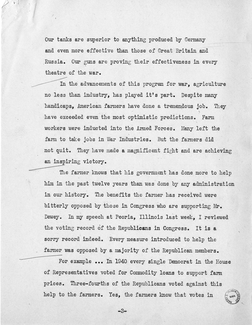 Speech of Senator Harry S. Truman, Democratic Candidate for Vice President, at Independence, Missouri