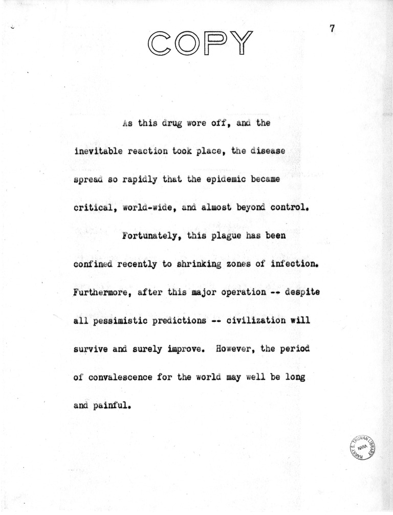 Address of Vice President Harry S. Truman in Philadelphia, Pennsylvania