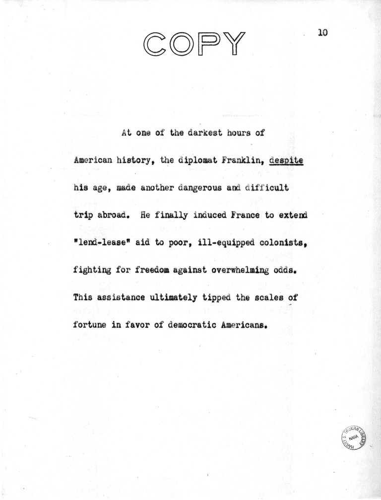 Address of Vice President Harry S. Truman in Philadelphia, Pennsylvania