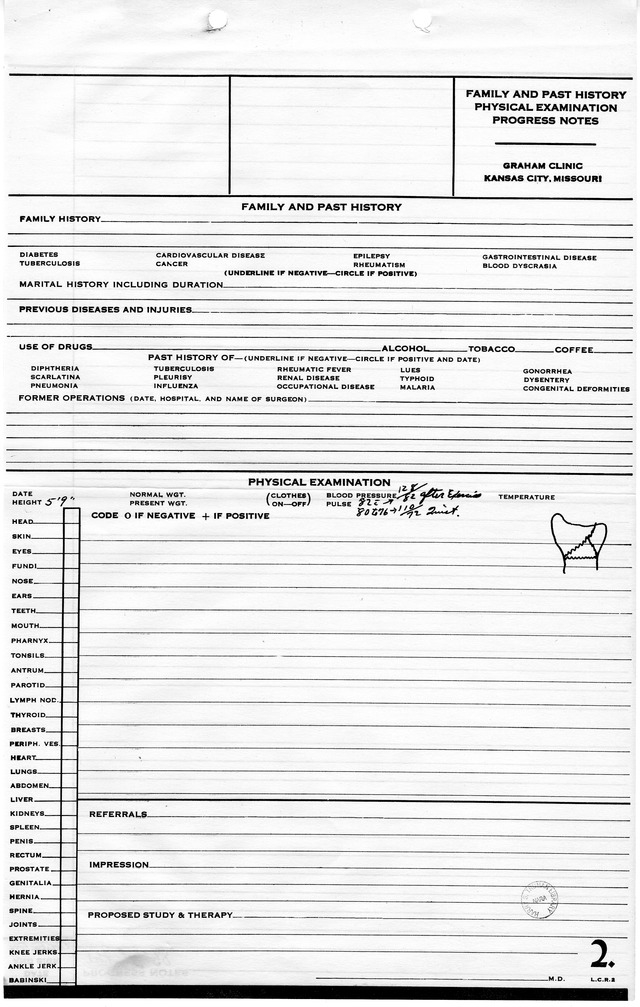Exam Results for Former President Harry S. Truman