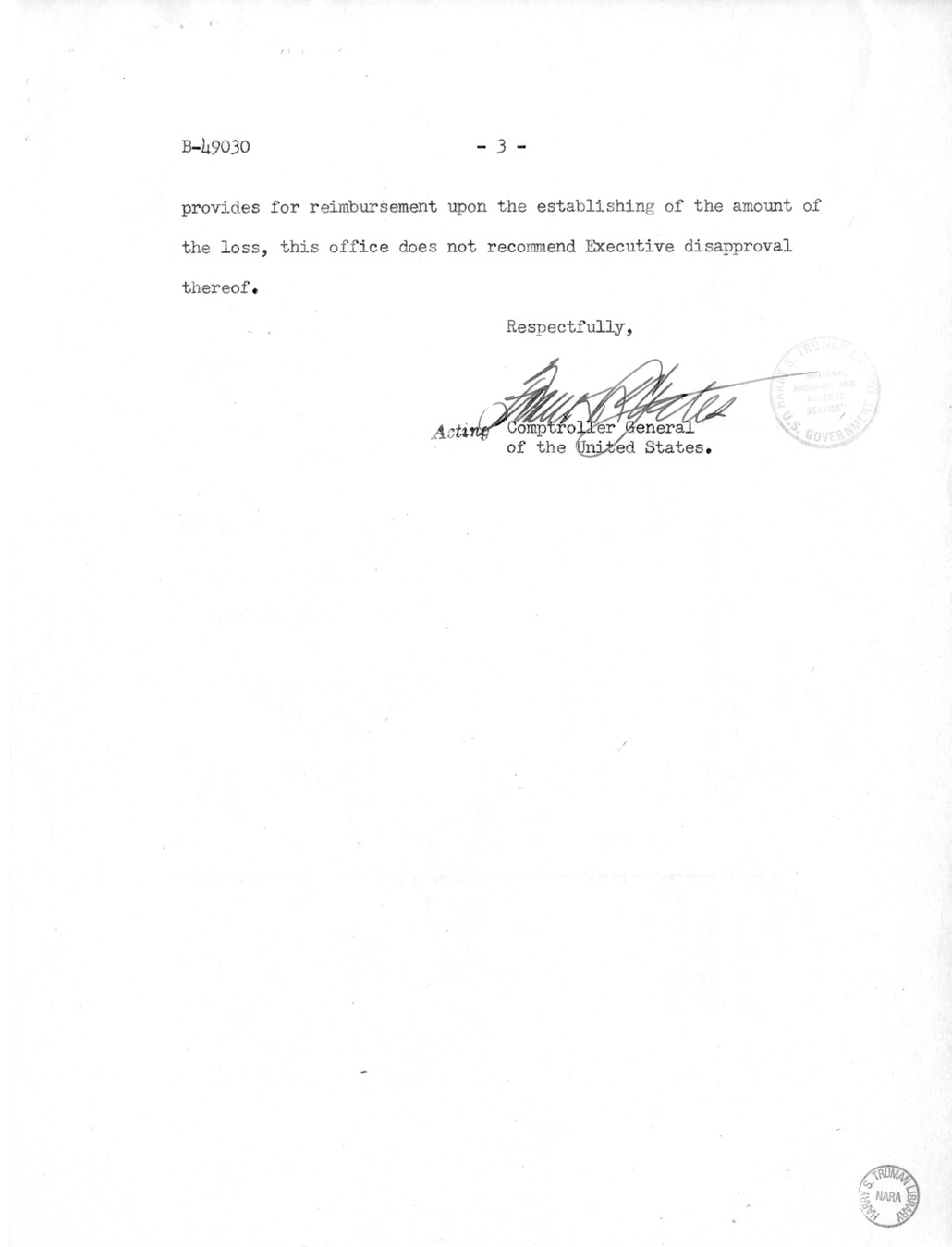 Memorandum from Frederick J. Bailey to M. C. Latta, H.R. 990, To Provide for the Reimbursement of Certain Civilian Personnel for Personal Property Lost as a Result of the Japanese Occupation of Hong Kong and Manila, with Attachment