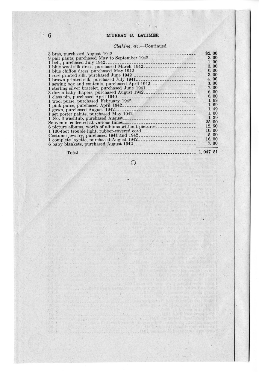 Memorandum from Frederick J. Bailey to M. C. Latta, H. R. 787, For the Relief of Murray B. Latimer, with Attachments