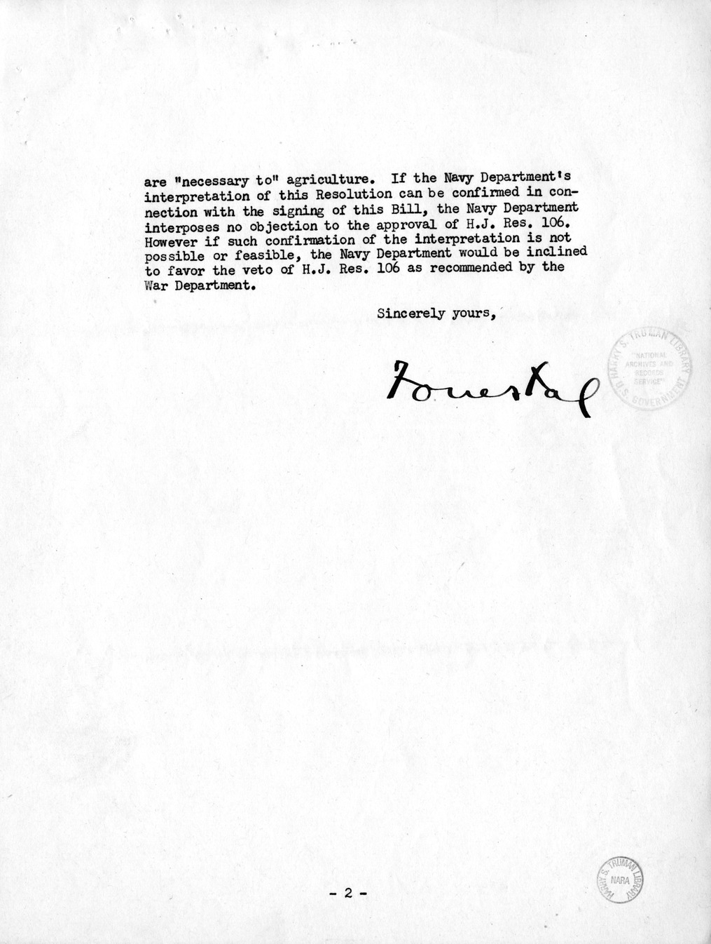 Memorandum from Harold D. Smith to M. C. Latta, H.R. 106, To Amend a Section of the Selective Training and Service Act of 1940, with Attachments