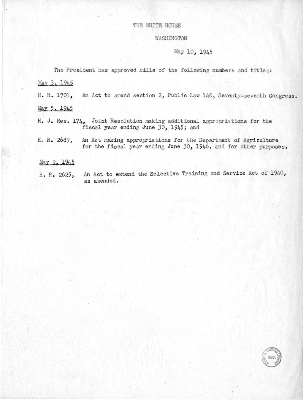 Memorandum for the File