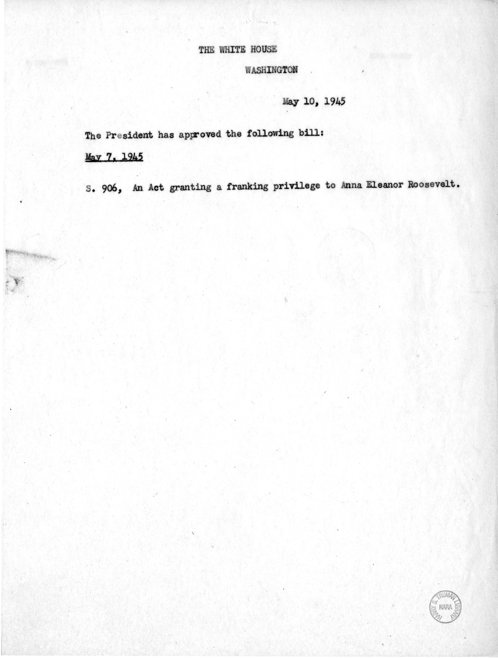 Memorandum for the File