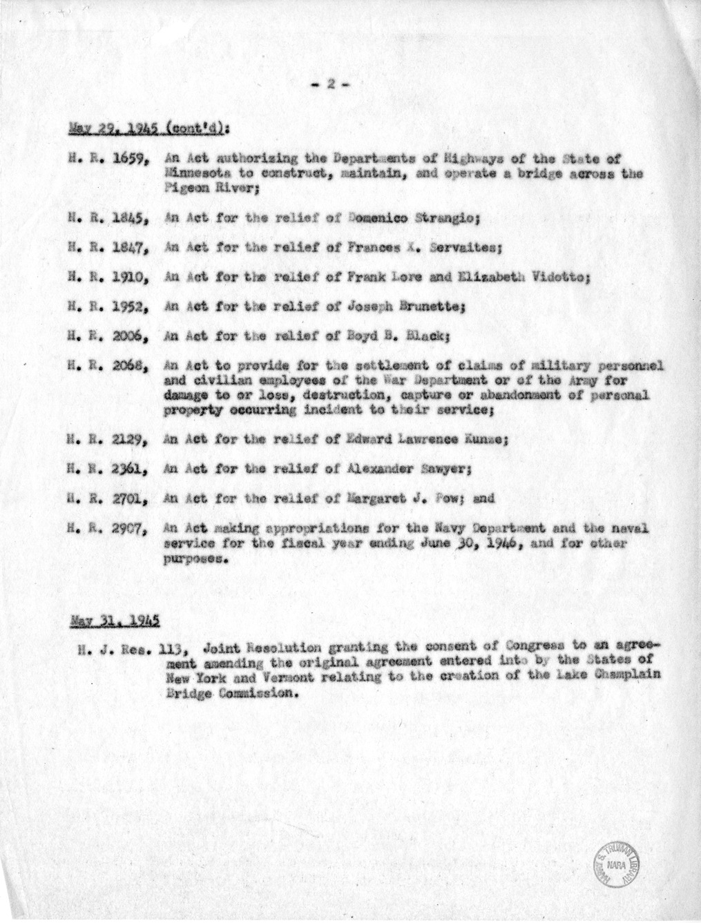 Memorandum for the File