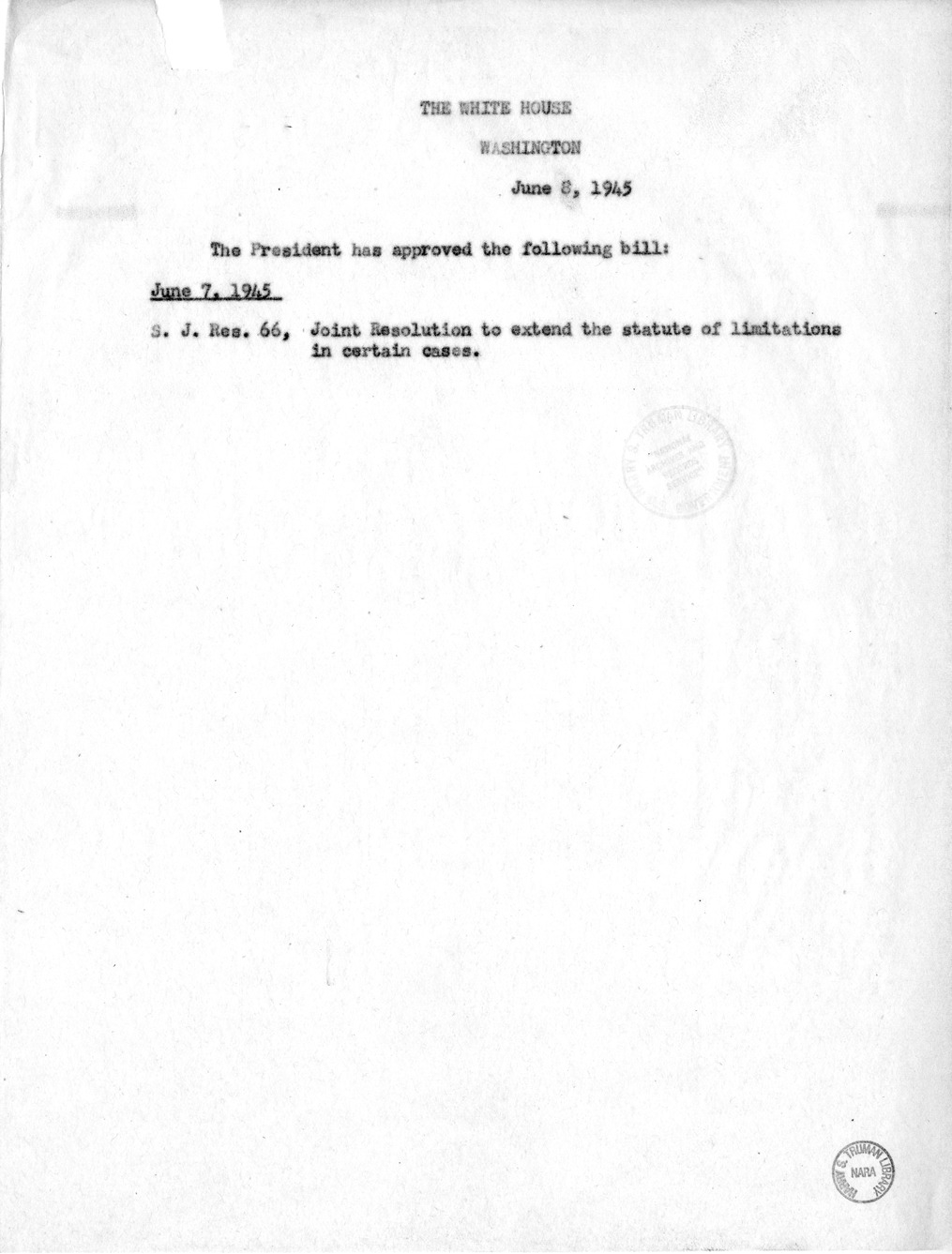 Memorandum for the File