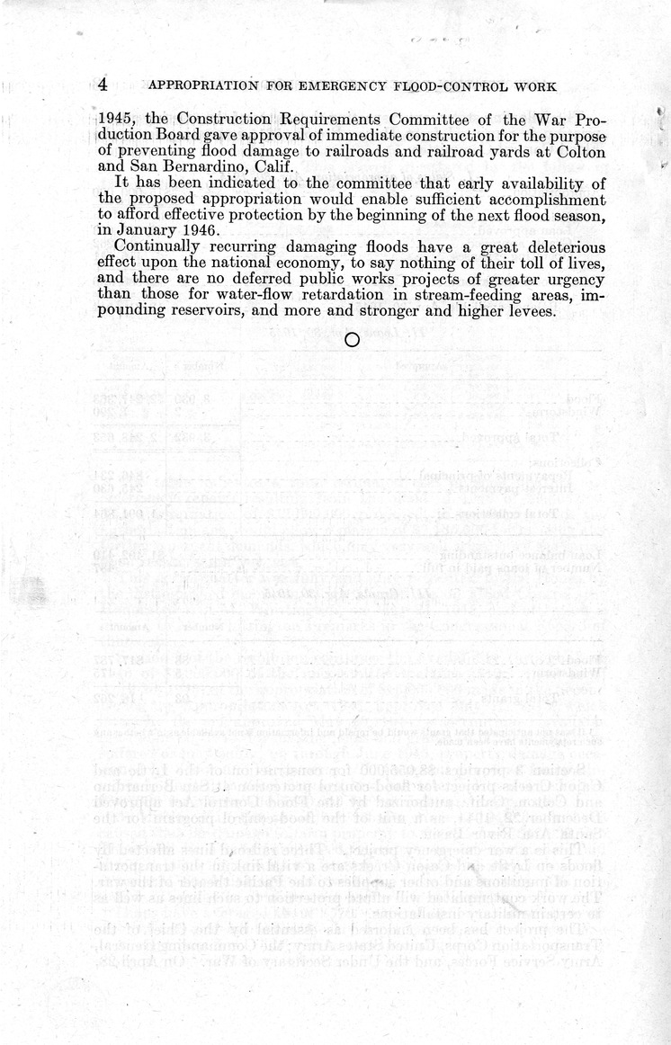 Memorandum from Harold D. Smith to M. C. Latta, H.J. Res. 208, Making an Appropriation for Emergency Flood-Control Work, with Attachments