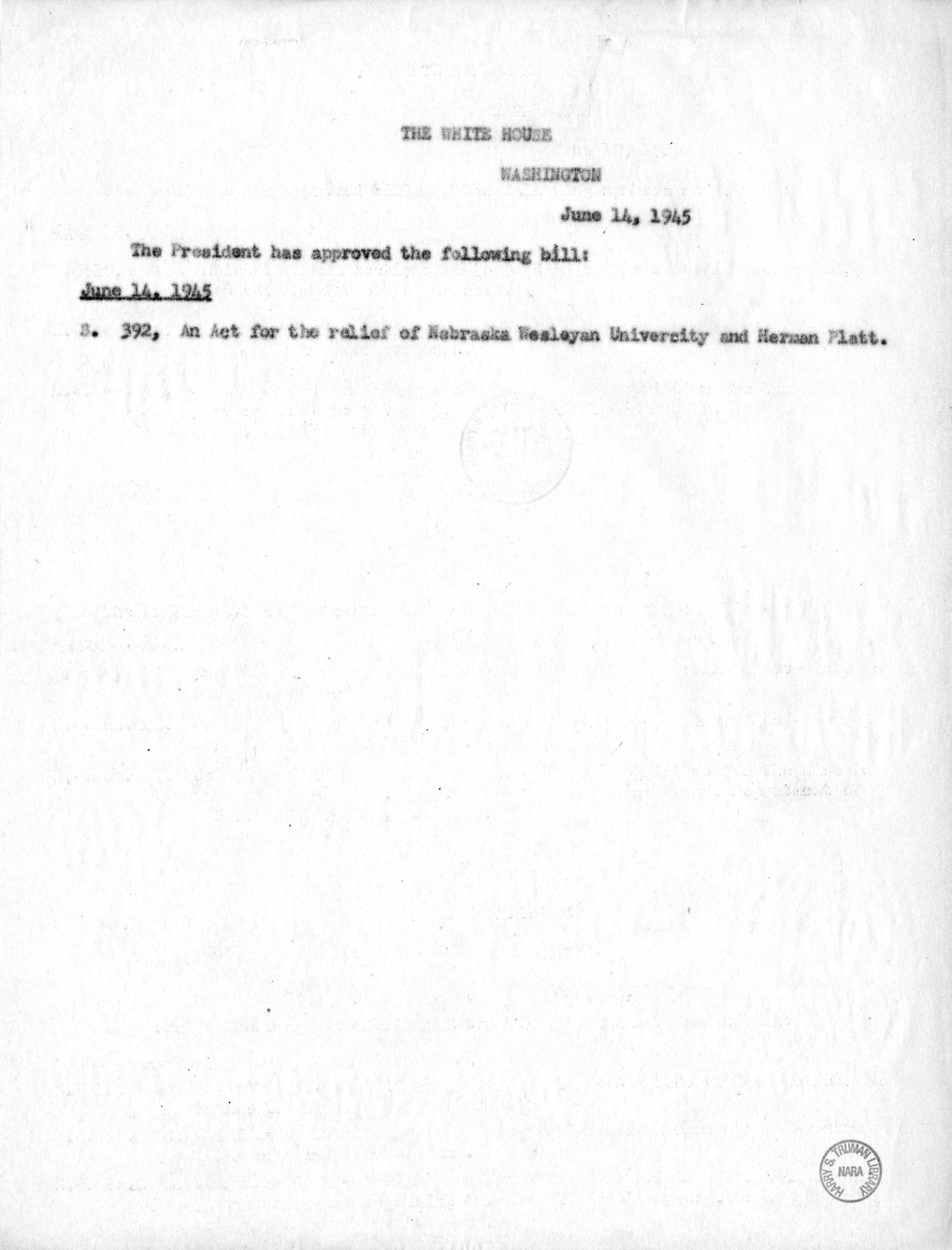 Memorandum for the File