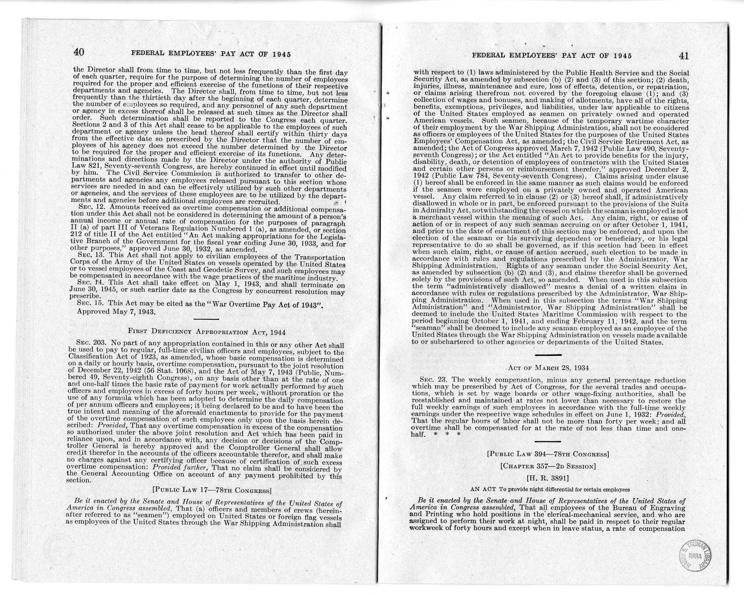 Memorandum from Harold D. Smith to M. C. Latta, S. 807, To Improve Salary and Wage Administration in the Federal Service, and Other Purposes, with Attachments